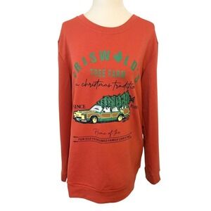 NEW Griswold's Tree Farm Women's Medium Christmas Sweatshirt Holiday